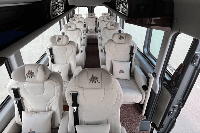 Interior view of 12 Seater Urbania luxury van