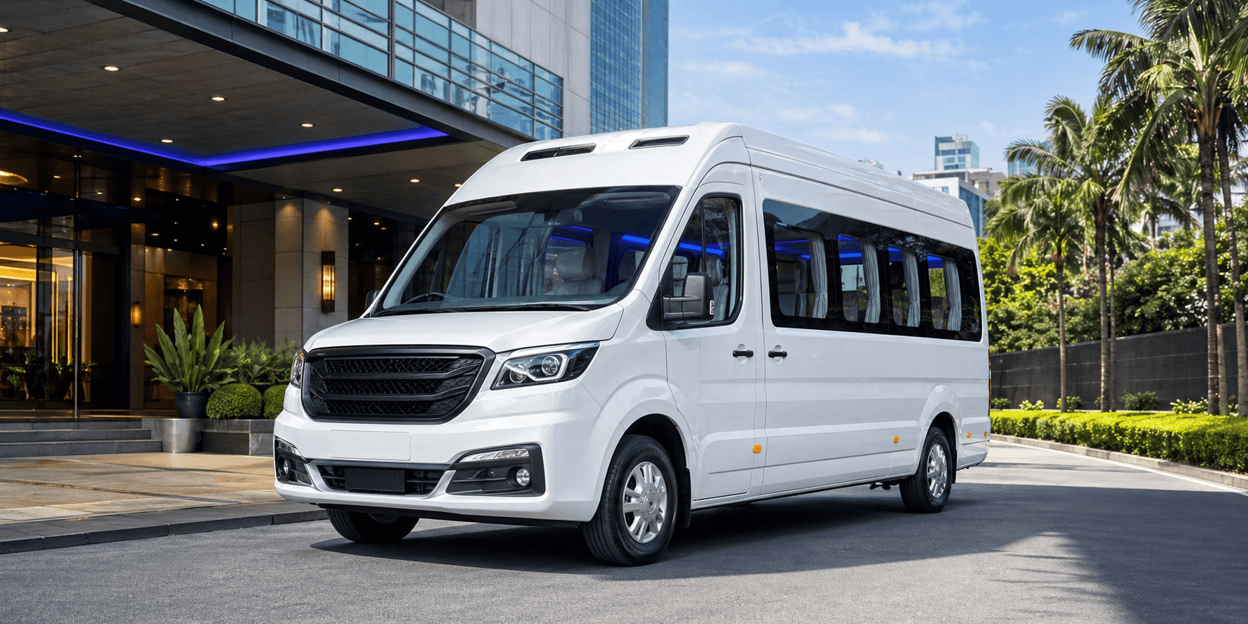 9 Seater Tempo Traveller 1x1 for rent in Bangalore
